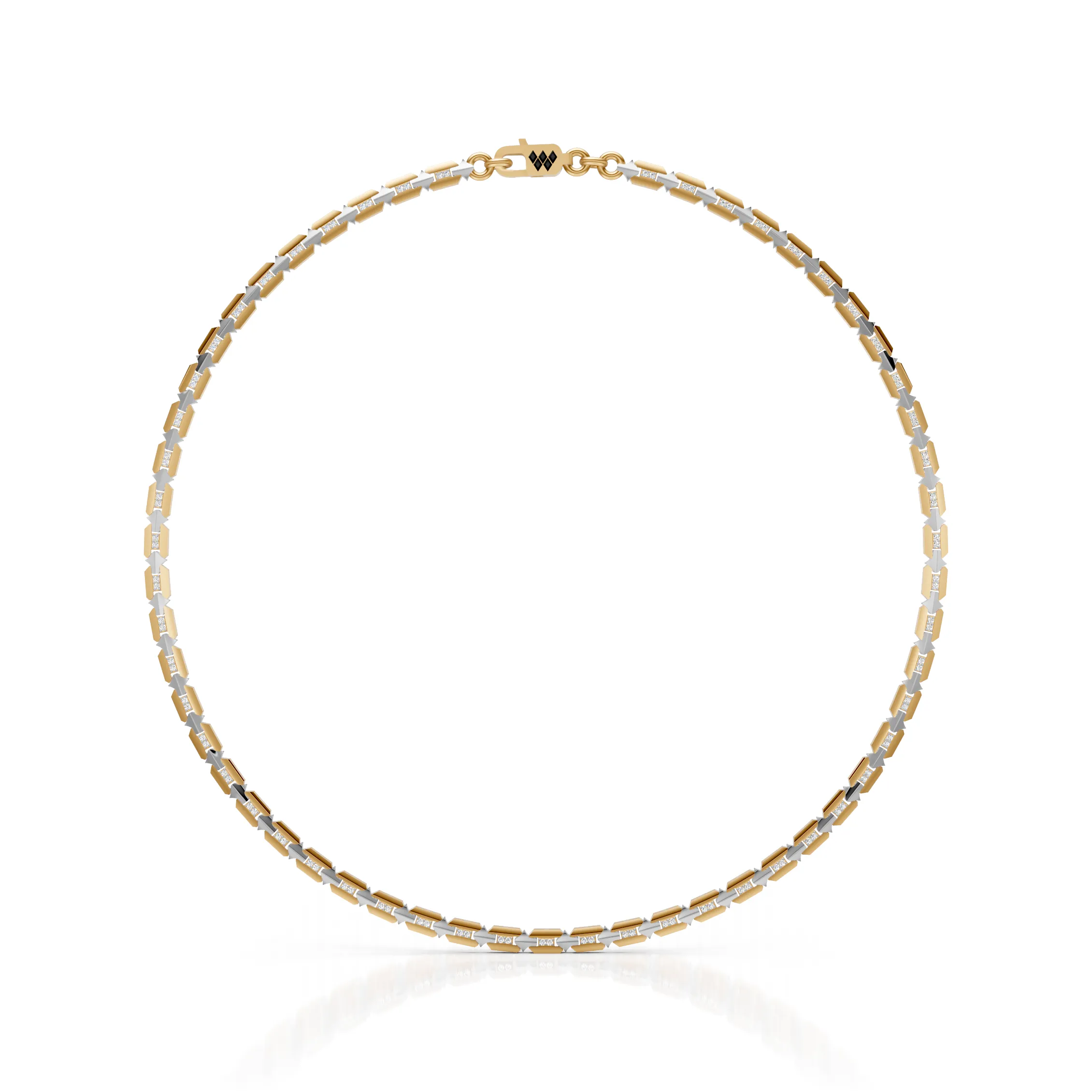 Geometric Diamond Link Chain